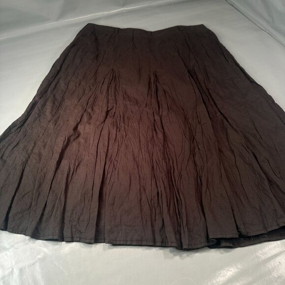 Kate Spade Boho Pleated Skirt Women Casual Bottom Dark Olive Green Medium READ - Picture 3 of 10